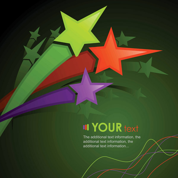 free vector Fivepointed star theme vector